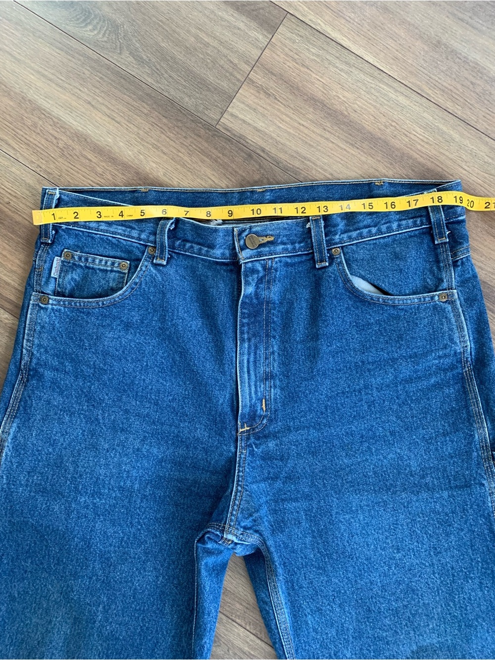 Carhartt Jeans Men's Dark Blue Carpenter Jeans with Utility Pockets size 40 - Picture 5 of 10